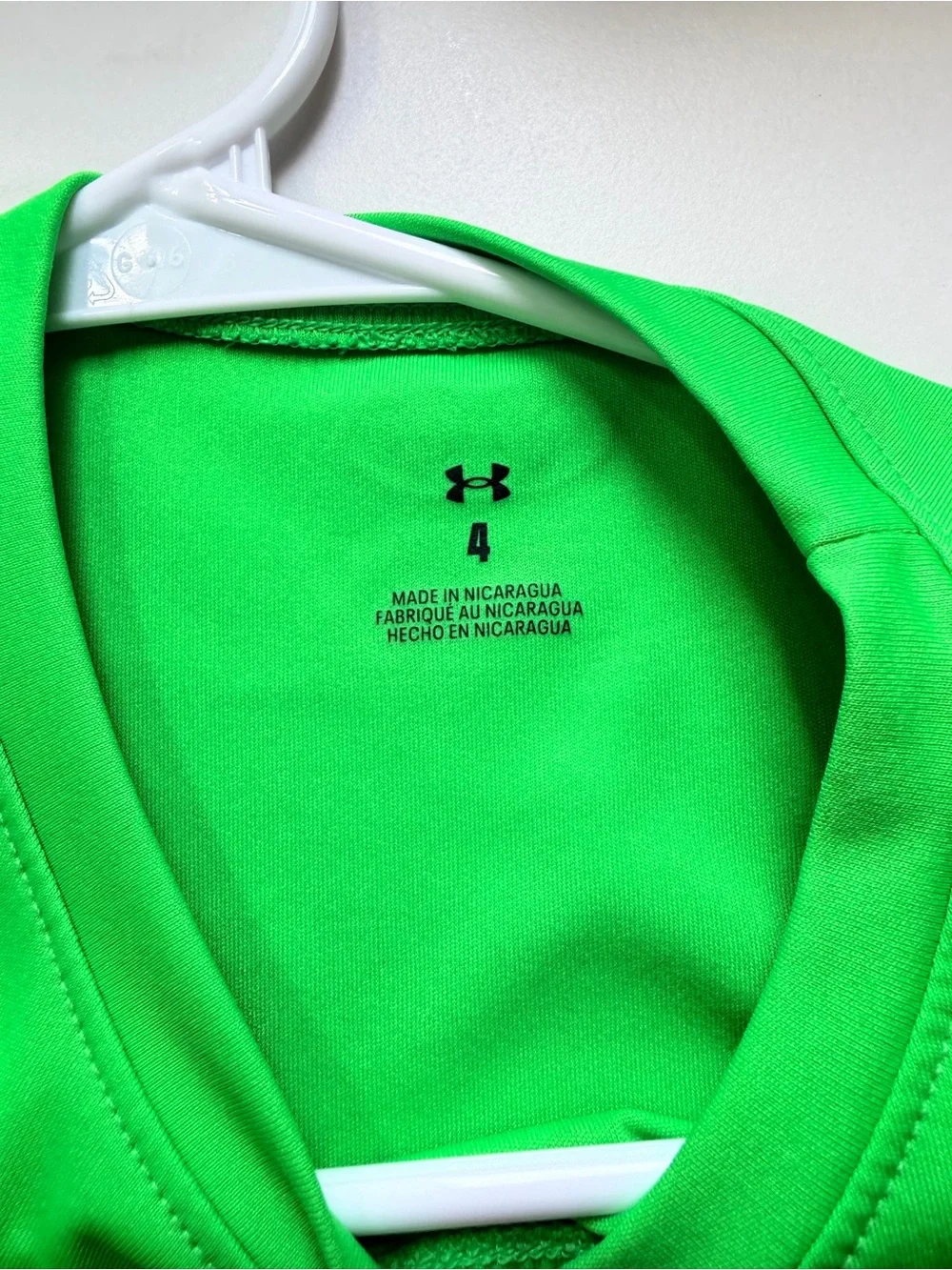Under Armour Neon Green Long Sleeve Football Logo Tee